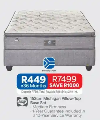 OK Furniture Sealy 152cm Michigan Pillow-Top Base Set offer