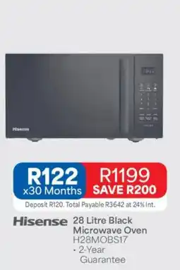 OK Furniture Hisense 28 Litre Black Microwave Oven offer