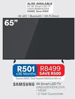 OK Furniture SAMSUNG 65" 4K Smart LED TV offer