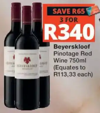 Checkers Liquor Shop Beyerskloof Pinotage Red Wine offer