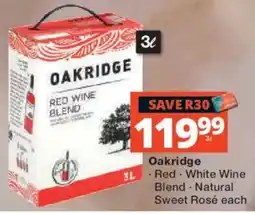 Checkers Liquor Shop Oakridge Red White Wine Blend offer