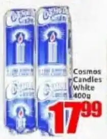 Three Star Cash and Carry Cosmos Candles White offer