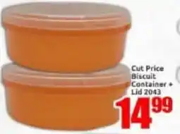 Three Star Cash and Carry Cut Price Biscuit Container + Lid 2043 offer