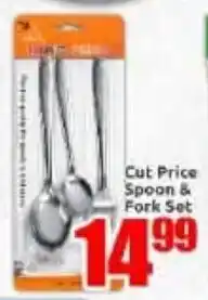 Three Star Cash and Carry Cut Price Spoon & Fork Set offer