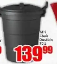 Three Star Cash and Carry Afri Chair Dustbin offer