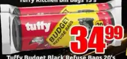 Three Star Cash and Carry Tuffy Budget Black Refuse Bags offer