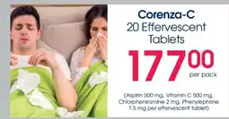 Clicks Corenza-C 20 Effervescent Tablets offer
