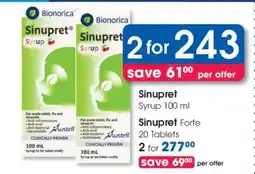 Clicks Sinupret Syrup 100 ml offer