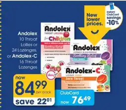 Clicks Andolex offer