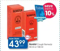 Clicks Borstol Cough Remedy 50 ml or 100 ml offer
