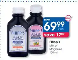 Clicks Phipp’s Milk of Magnesia 100 ml offer