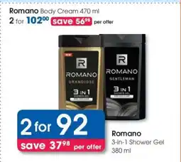 Clicks Romano 3-in-1 Shower Gel 380 ml offer