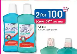 Clicks Clicks Mouthwash 500 ml offer