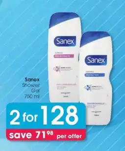 Clicks Sanex Shower Gel 750 ml offer