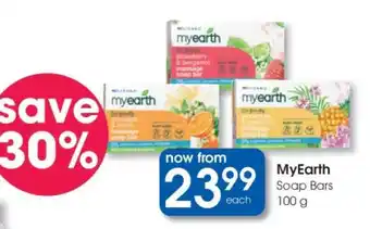 Clicks MyEarth Soap Bars 100 g offer