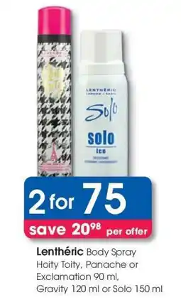 Clicks Lenthéric Body Spray offer