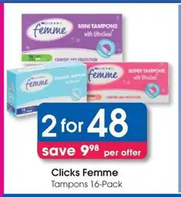 Clicks Clicks Femme offer