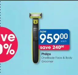 Clicks Philips OneBlade Face & Body Groomer offer