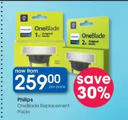 Clicks Philips OneBlade Replacement Packs offer