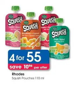 Clicks Rhodes Squish Pouches 110 ml offer