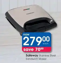 Clicks Safeway Stainless Steel Sandwich Maker offer