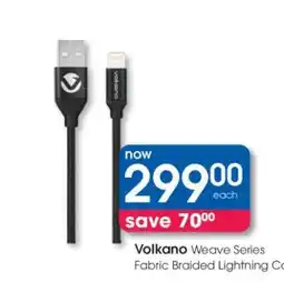 Clicks Volkano Weave Series Fabric Braided Lightning Cable offer