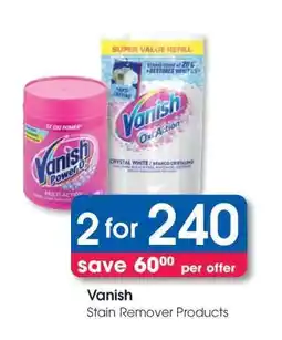 Clicks VANISH offer