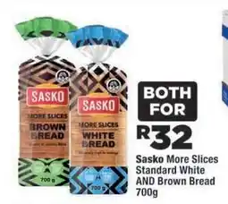 OK Foods Sasko More Slices Standard White AND Brown Bread offer