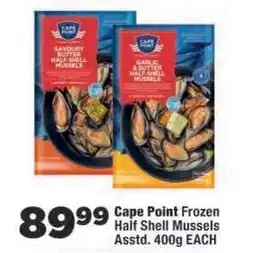 OK Foods Cape Point Frozen Half Shell Mussels offer