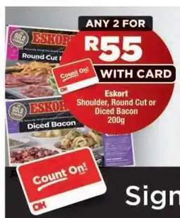 OK Foods ESKORT Shoulder, Round Cut or Diced Bacon offer