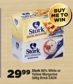 OK Foods Stork 80% White or Yellow Margarine offer