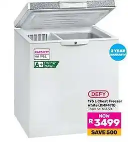 Game DEFY 195 L Chest Freezer White (DMF470) offer