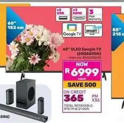 Game 60” QLED Google TV offer