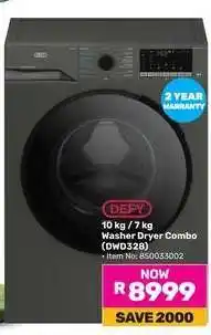 Game DEFY Washer Dryer Combo (DWD328) offer