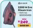 Game Eiger 2200 W Evo Steam Iron offer