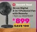 Game Bennett Read 36 cm Digital 3-in-1 Pedestal Fan with Remote offer