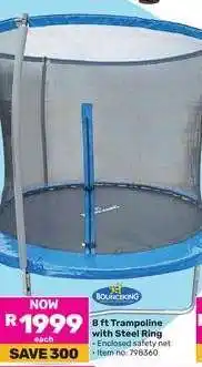 Game 8 ft Trampoline with Steel Ring offer