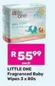 Game Little One Fragranced Baby Wipes 3 x 80s offer
