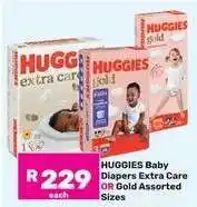 Game HUGGIES Baby Diapers Extra Care OR Gold Assorted Sizes offer