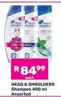 Game HEAD & SHOULDERS Shampoo 400 ml offer