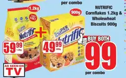 Boxer NUTRIFIC Cornflakes 1.2kg & Wholewheat Biscuits 900g offer