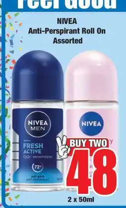 Boxer NIVEA Anti-Perspirant Roll On Assorted offer