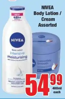 Boxer NIVEA Body Lotion / Cream Assorted offer