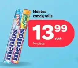 PEP Mentos candy rolls offer