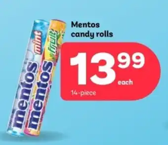 Mentos candy rolls