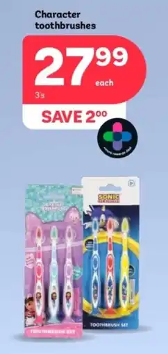 PEP Character toothbrushes offer