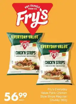 Save Fry's Everyday Value Pack Chicken Style Strips Regular/Chunky offer