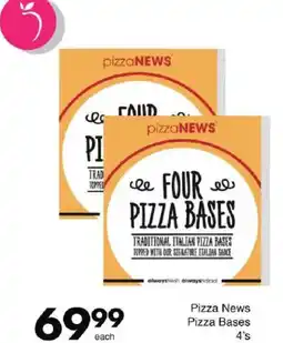 Save pizzaNEWS FOUR PIZZA BASES offer