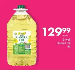 Save B-well Canola Oil offer