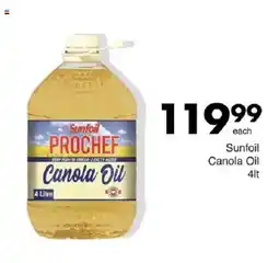Save Sunfoil PROCHEF Canola Oil offer